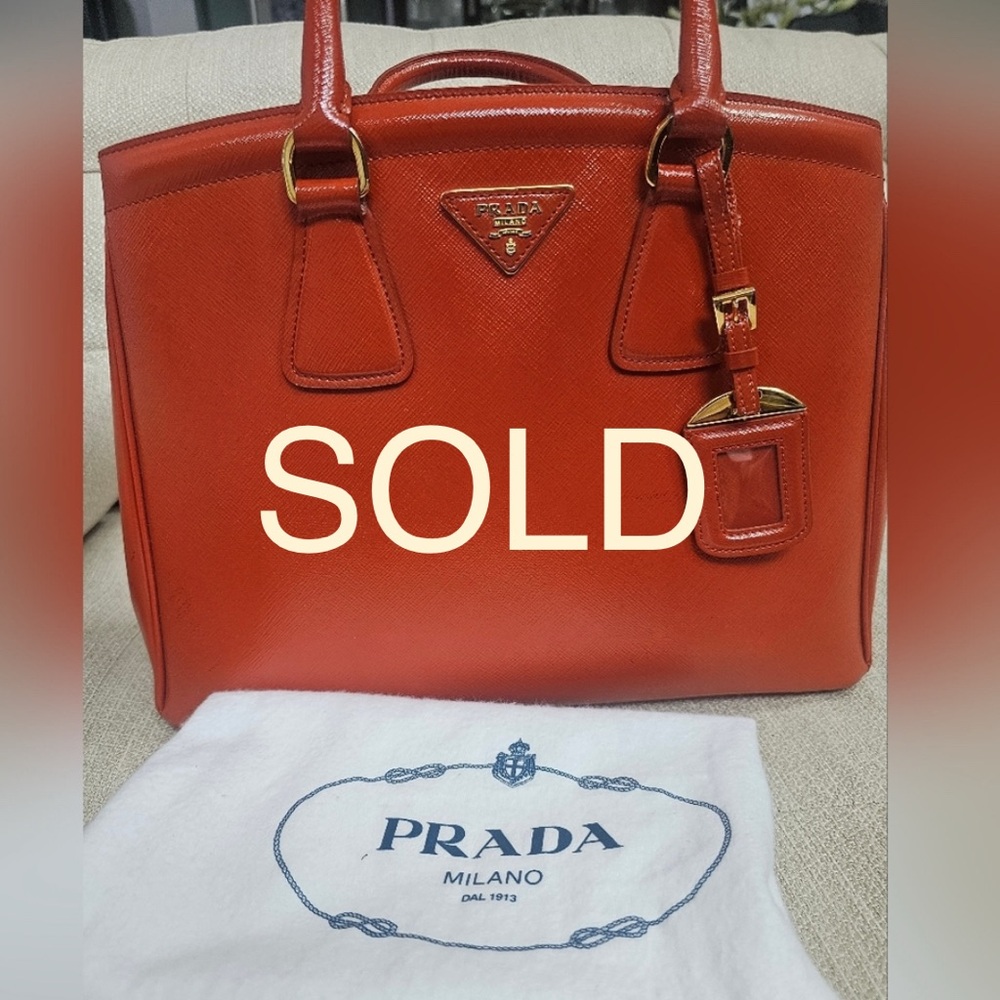 SOLD! Prada Saffiano Vernic Handbag